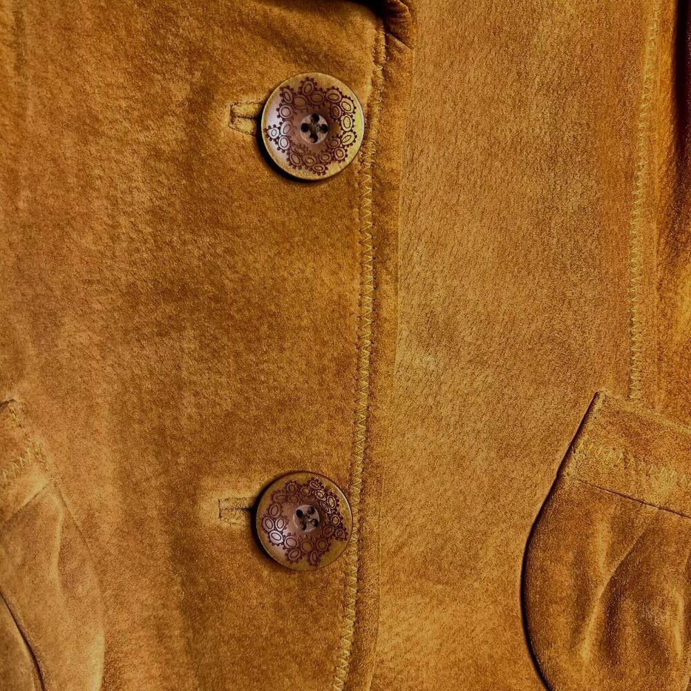 Classiques Entier Women's‎ Suede Jacket Large Leather Tan Fall Western Cowgirl - Picture 5 of 5